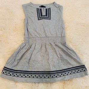GAP Girls S 6/7 Gray Short Sleeve Dress